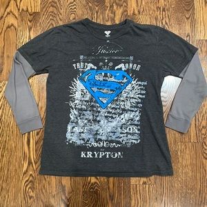 Y2K Superman layered shirt